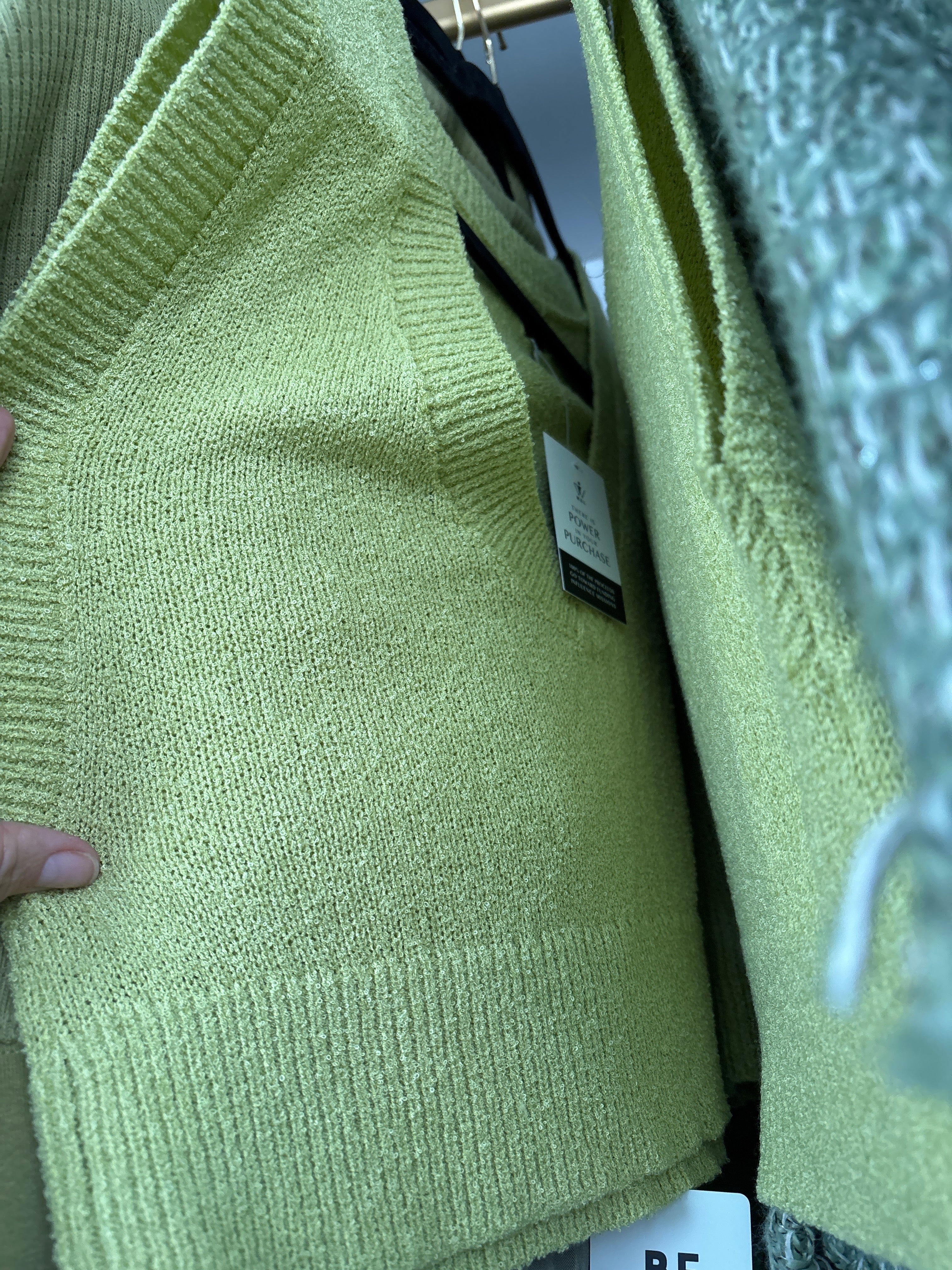 Olive green V-Neck crop sweater vest