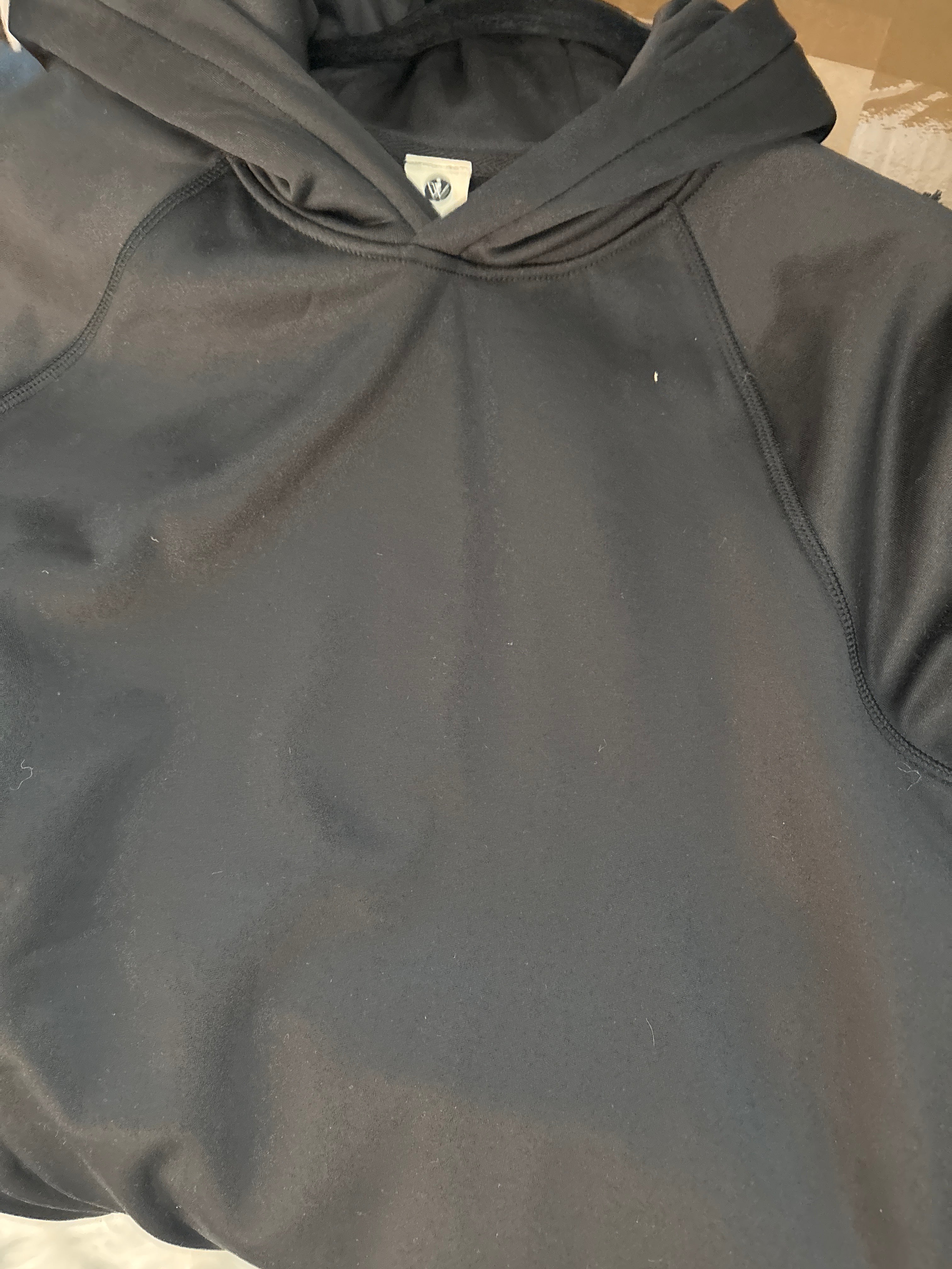 WOI side zip hoodie-cream & a black