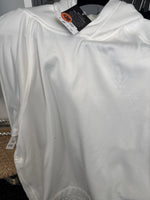 Load image into Gallery viewer, WOI side zip hoodie-cream &amp; a black
