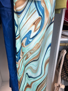 Green/blue Silk strappy maxi