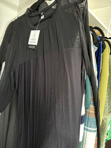 Black mesh longsleeve dress