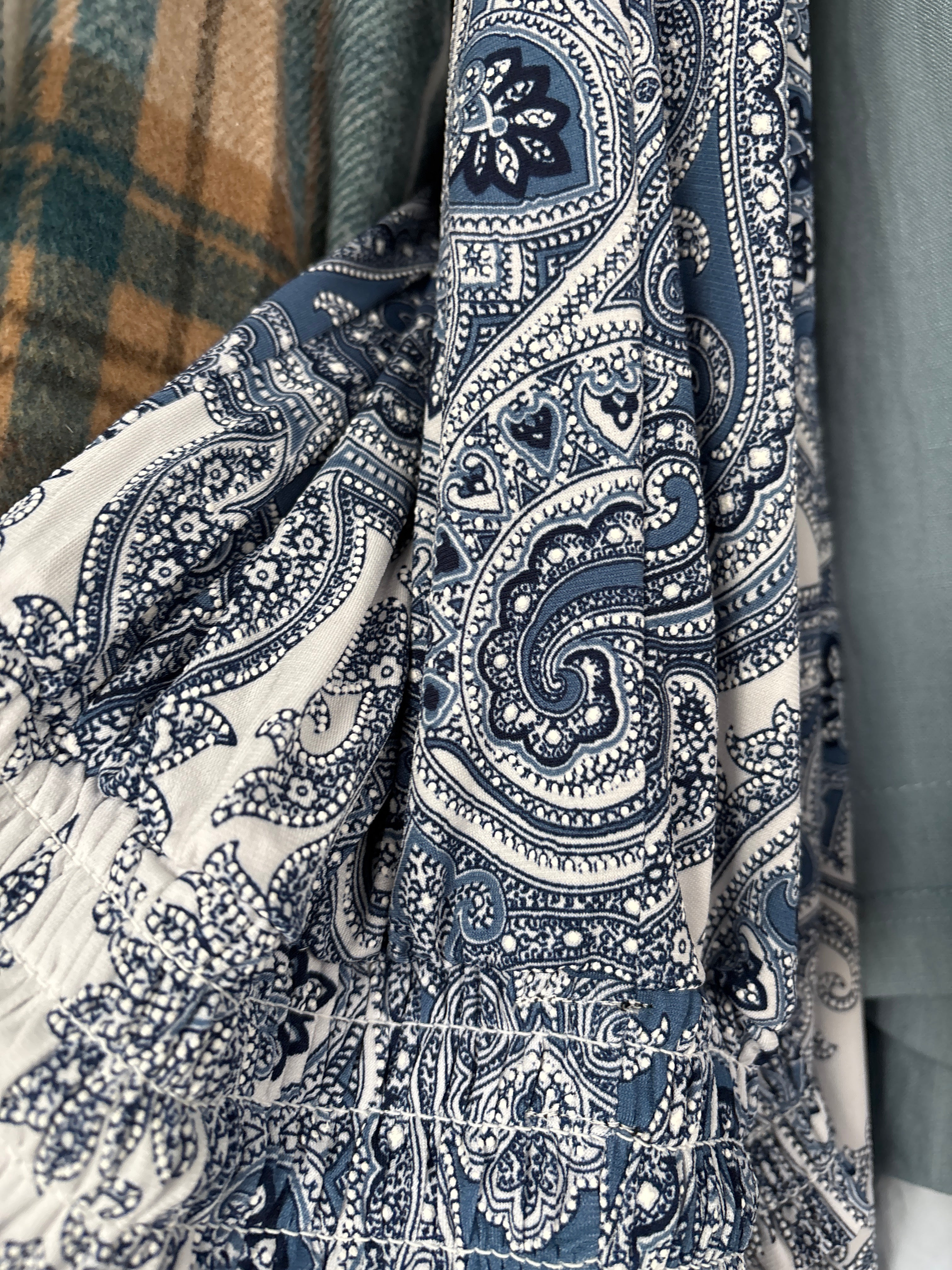 Blue paisley summer pants