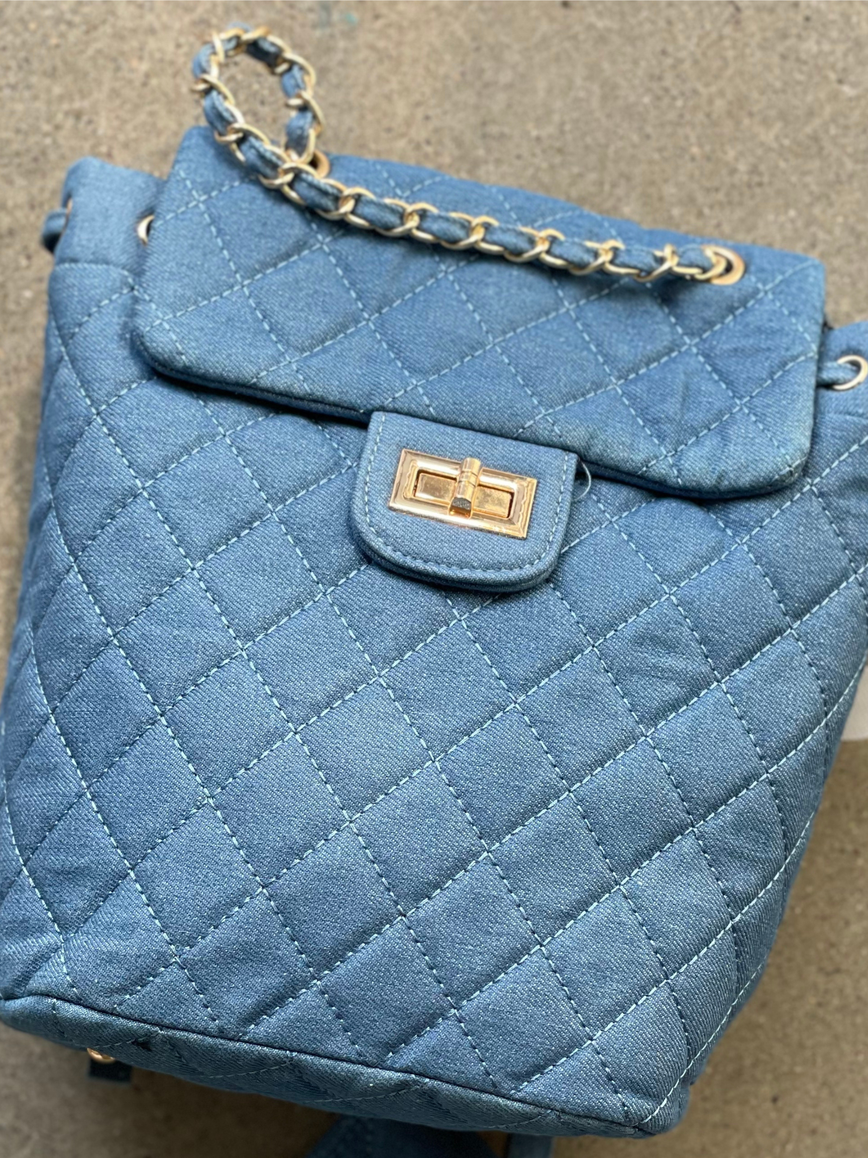 Quilted Backpack Purse